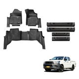 Floor Mats & Door Sill Protector for Toyota Hilux Auto Transmission Dual Cab 2015-Onwards