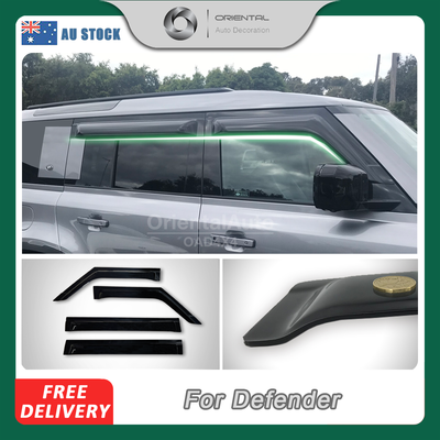 NEW Luxury Weathershields For Land Rover Defender L663 110 / 130 2020+ 4pcs Weather Shields Window Visor