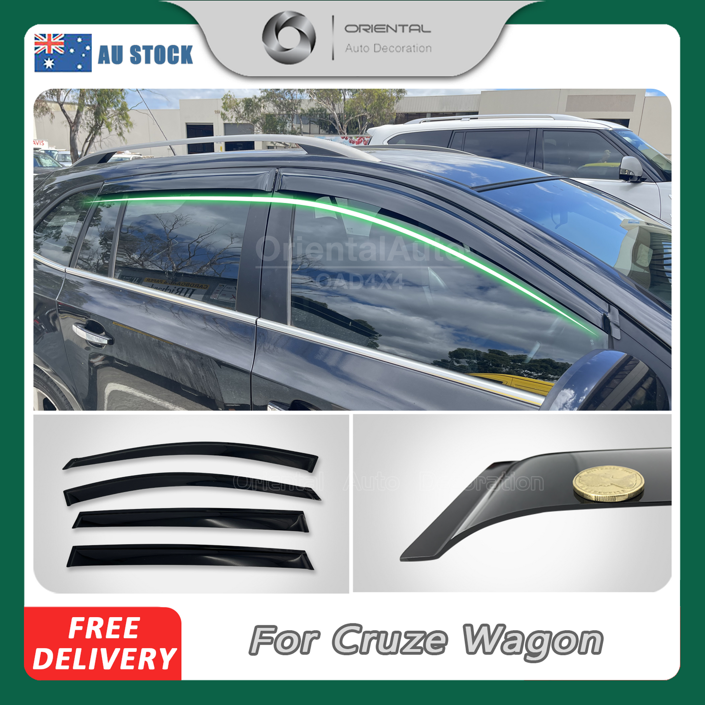 Premium Weathershields Weather Shields Window Visor For Holden Cruze Wagon 2009-2016