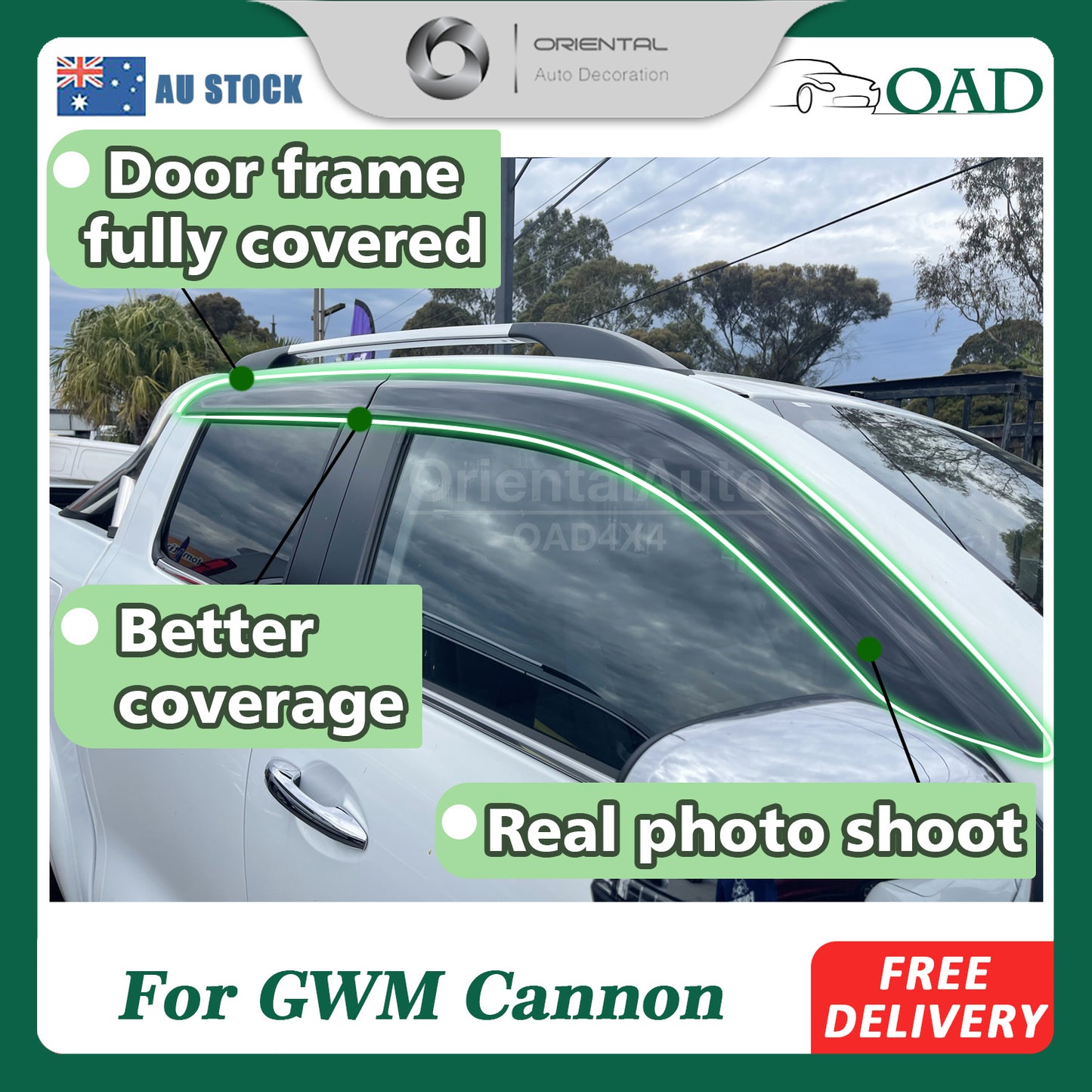 Injection Weathershields for GWM Cannon All Models Weather Shields Window Visor