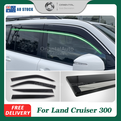 Injection Stainless Weathershields For Toyota LandCruiser 300 Land Cruiser 300 LC300 2021+ Weather Shields Window Visor