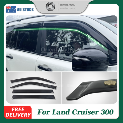 Luxury Weathershields Weather Shields Window Visor For Toyota Land Cruiser 300 Landcruiser 300 LC300 2021+