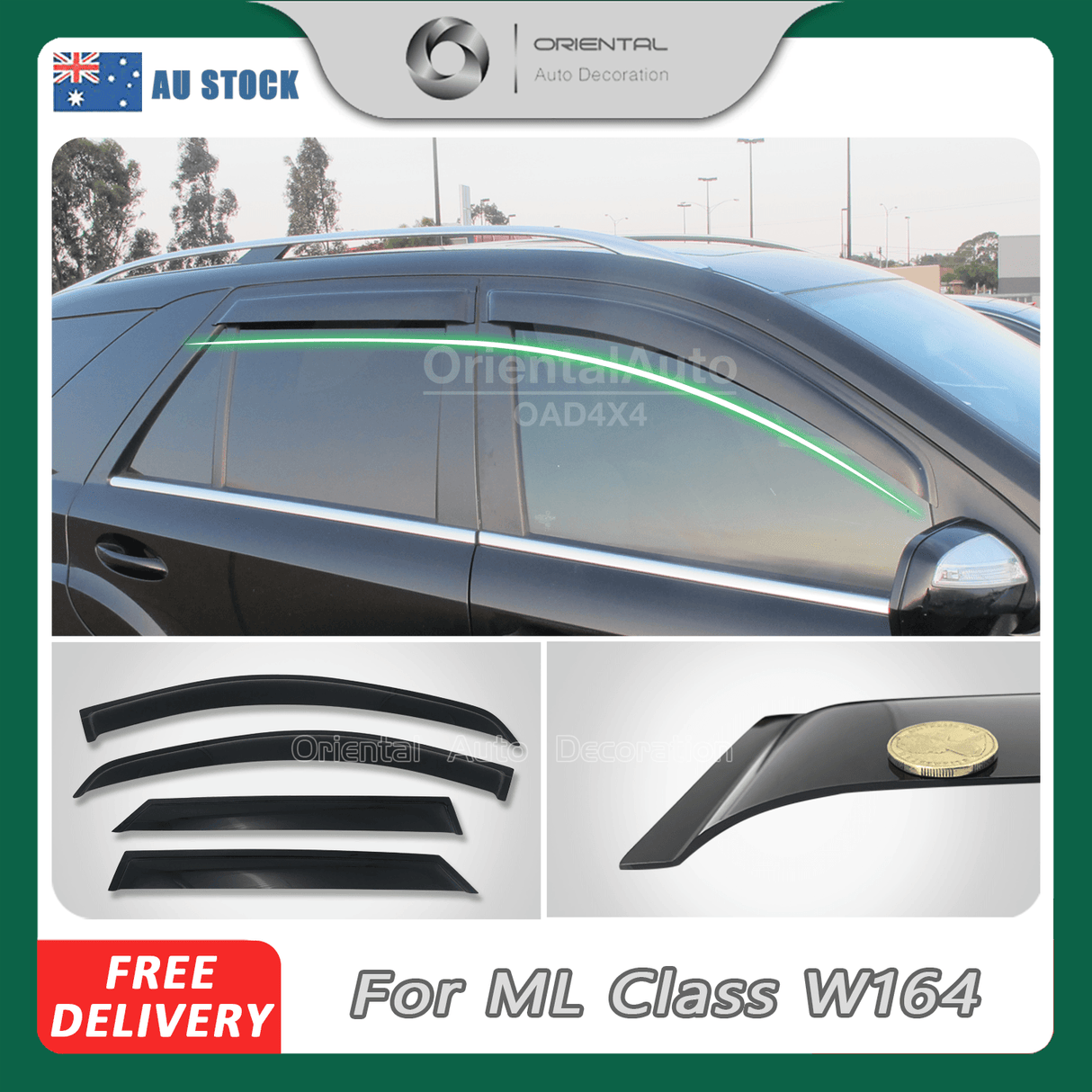 Weather Shields for Mercedes-Benz ML-Class ML W164 2005-2011