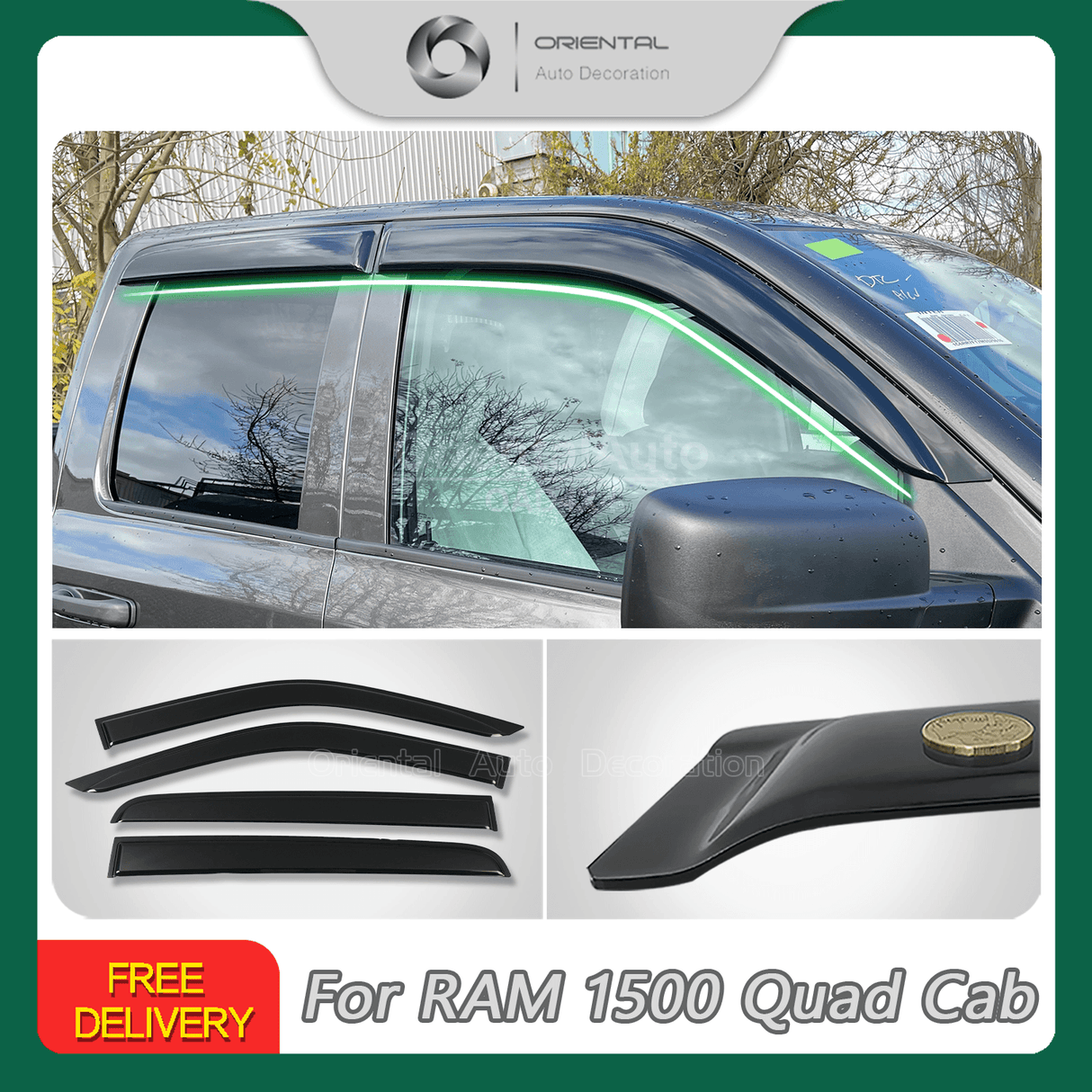 Weather Shields for RAM 1500 DS Series Quad Cab 2017-2022