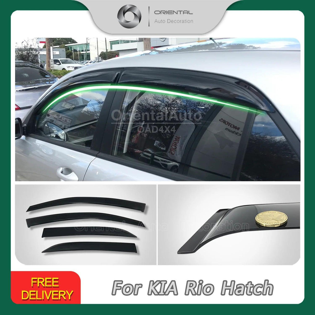 Weather Shields for KIA Rio YB Series Hatch 2017-Onwards