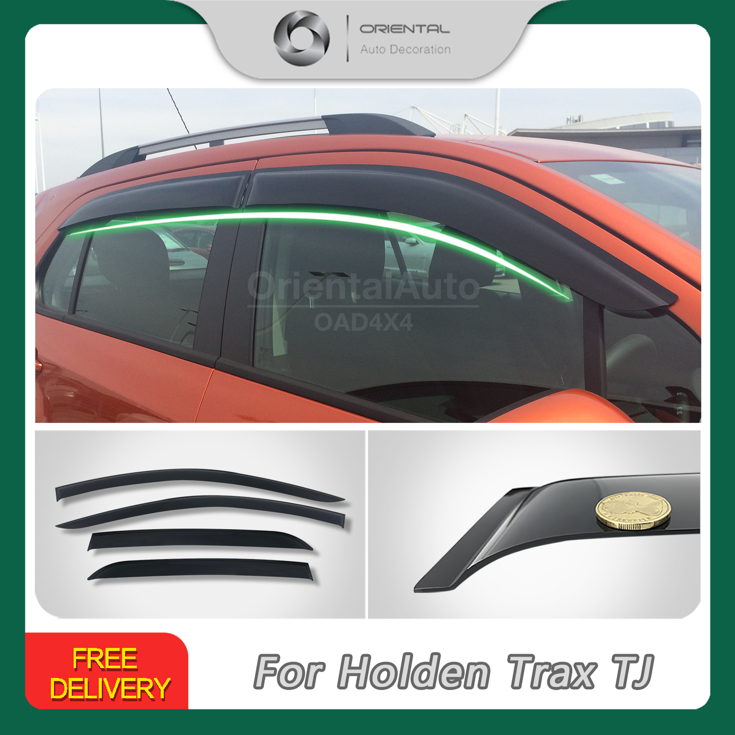 Premium Weathershields Weather Shields Window Visor For Holden Trax TJ series 2013+