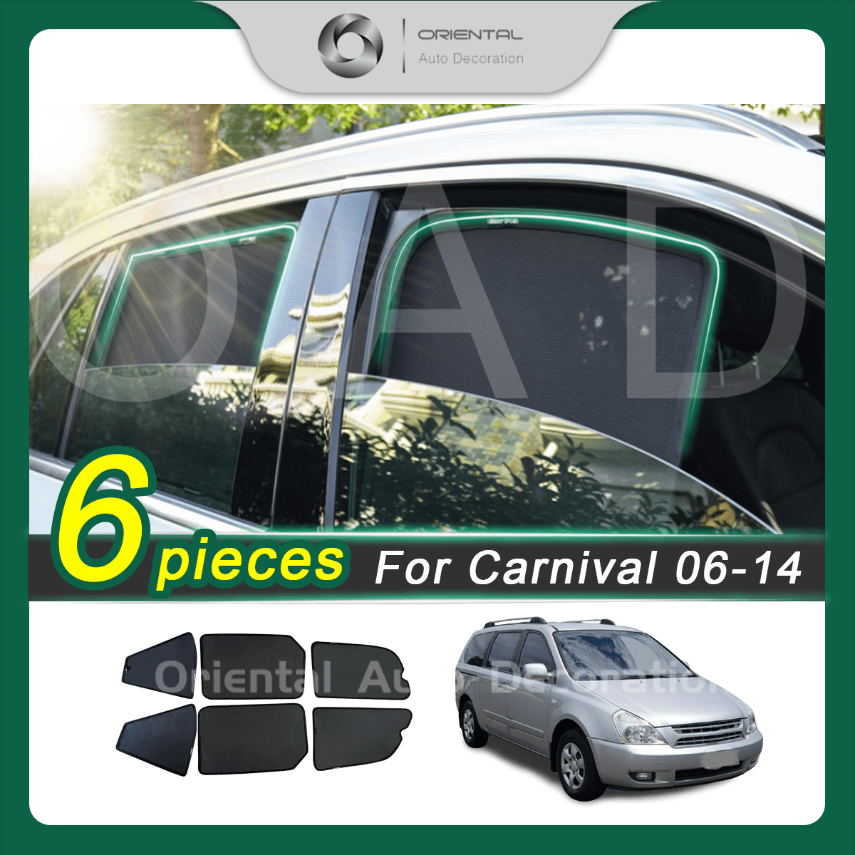 6PCS Sun Shade for KIA Carnival 20062014 Window Sun Shades U OAD4X4 Accessories