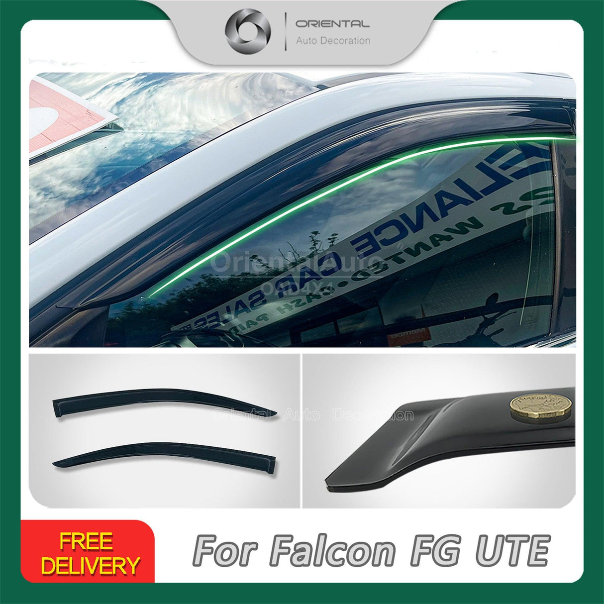 Weather Shields for Ford Falcon FG UTE 2008-2019 2PCS