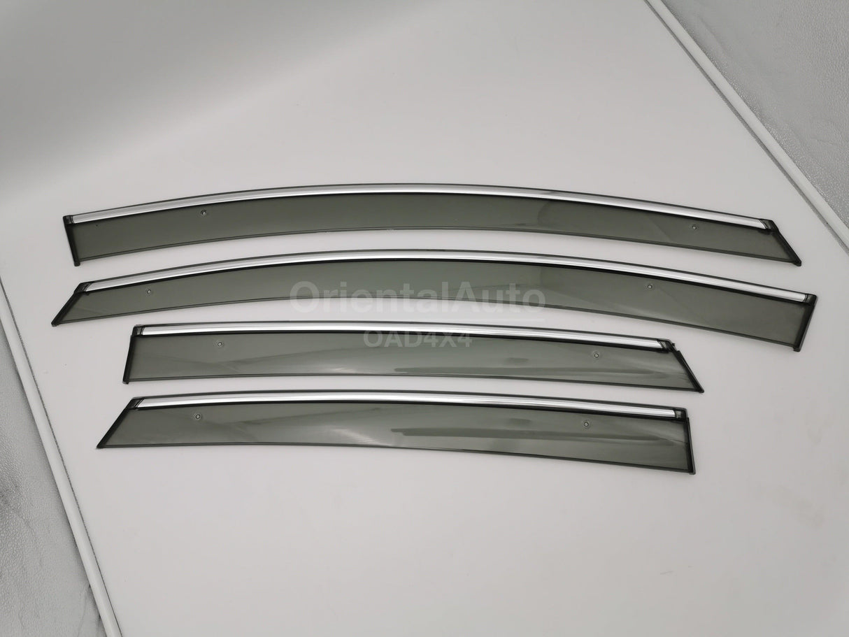 Chrome Edge Weather Shields for Ford Fiesta Hatch 2008-2019