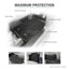 5D TPE Detachable Carpet Floor Mats & Black Door Sills Protector for Ford Ranger Next-Gen Dual Cab 2022-Onwards Tailored Door Sill Covered Floor Mat Liner + Scuff Plates Protector