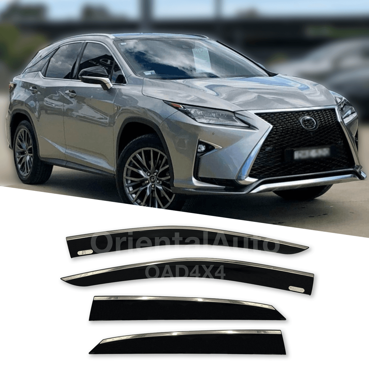 Stainless Edge Weather Shields for Lexus RX200T/300/350/450h 5 Seats 2015-2022