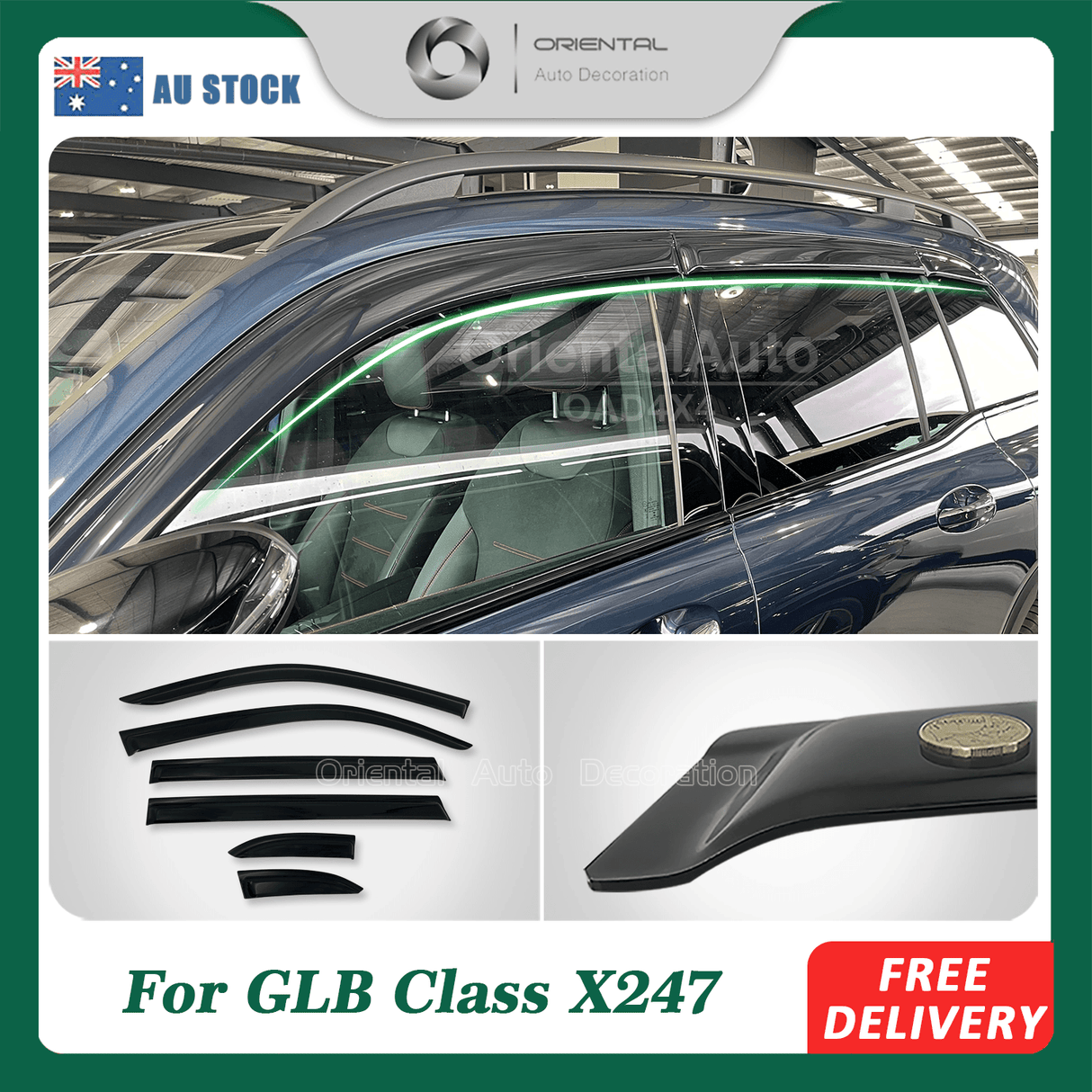 Weather Shields for Mercedes-Benz GLB Class X247 2020-Onwards 6PCS