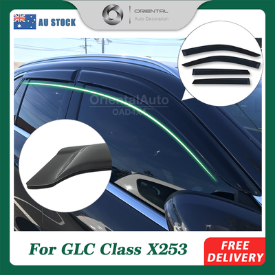 Luxury Weathershields For Mercedes-Benz GLC Class 2015-2022 X253 Weather Shields Window Visor