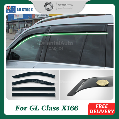 Premium Weathershields Weather Shields Window Visor For Mercedes-Benz GL Class X166 2013-2015
