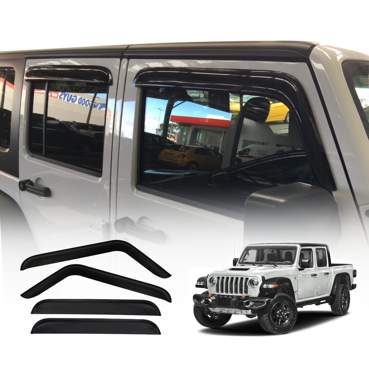 Weather Shields for Jeep Gladiator Dual Cab 2020-Onwards
