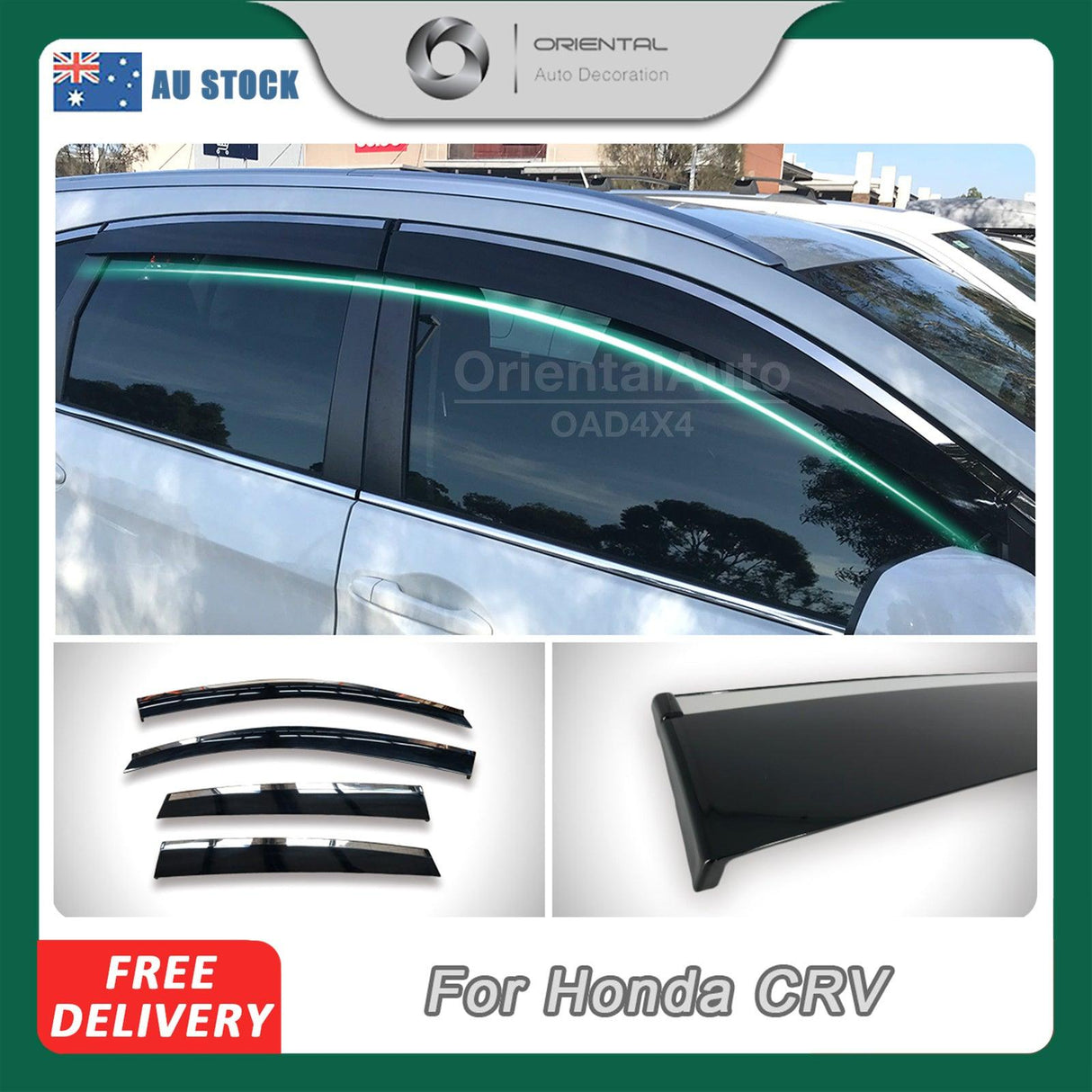 Stainless Edge Weather Shields for Honda CRV RM Series 2012-2017
