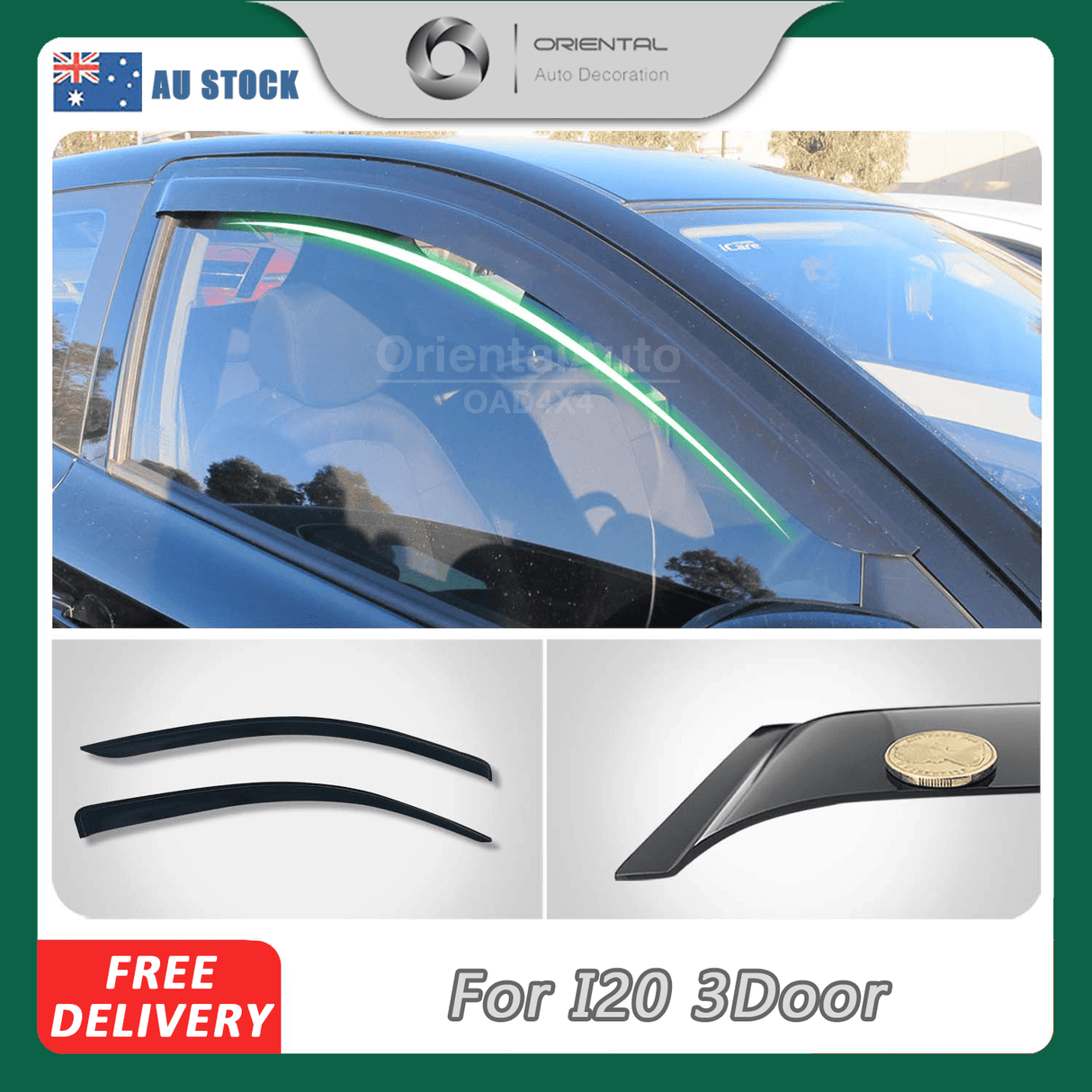 Weather Shields for Hyundai I20 PB Series 3 Doors 2010-2015