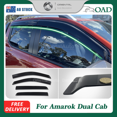 Injection Weathershields For Volkswagen All-New Amarok Dual Cab NF Series 2023+ MY23 Weather Shields Weather Shield Window Visor