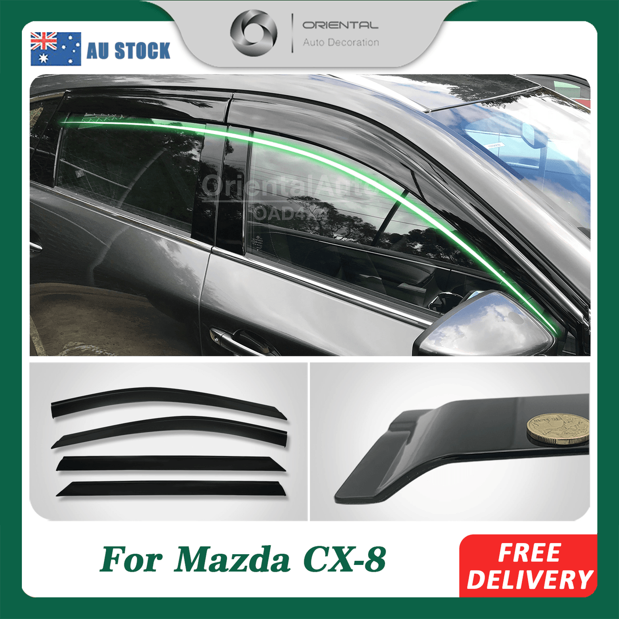 Injection Weather Shields for Mazda CX8 2018-Onwards