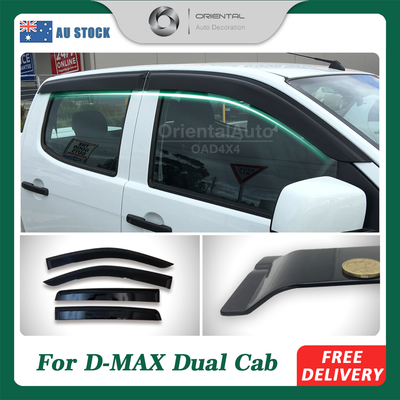 Injection Weathershields Weather Shields Window Visor For ISUZU D-MAX DMAX Dual Cab 2012-2020