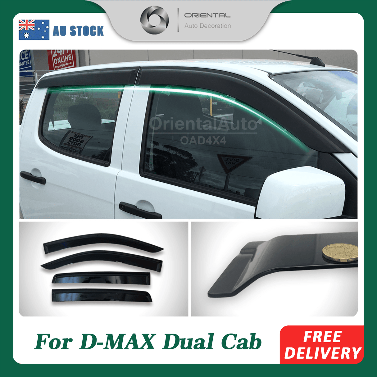 Injection Weather Shields for ISUZU D-MAX DMAX Dual Cab 2012-2020