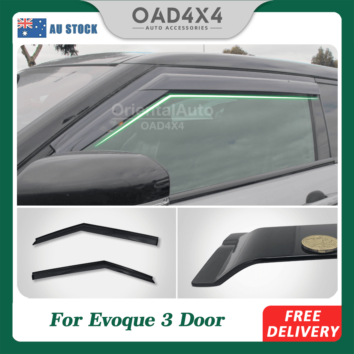 Injection Weather Shields for Land Rover Range Rover Evoque 3D L538 2011-2018