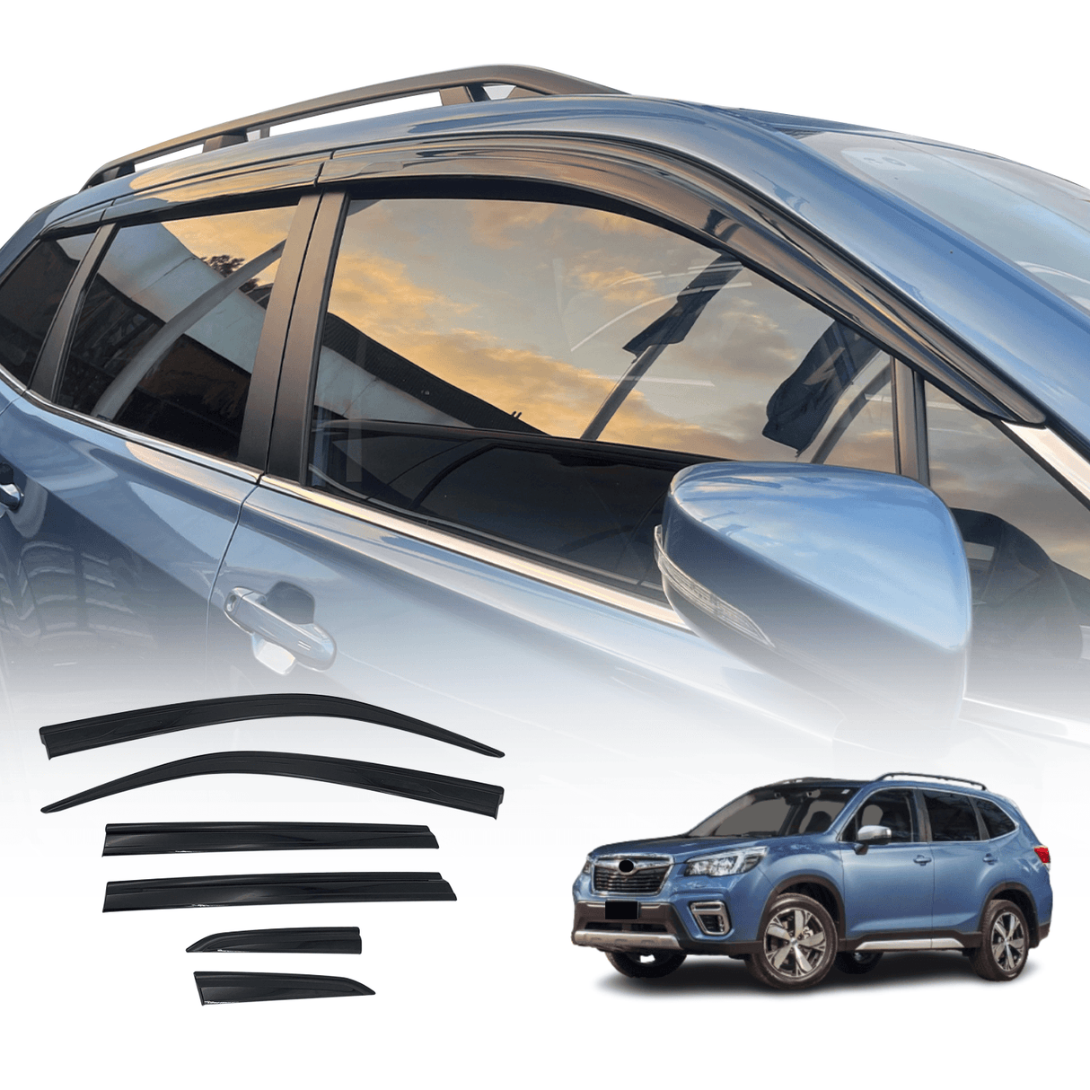 Injection Weather Shields for Subaru Forester S5 2018-2025 6PCS