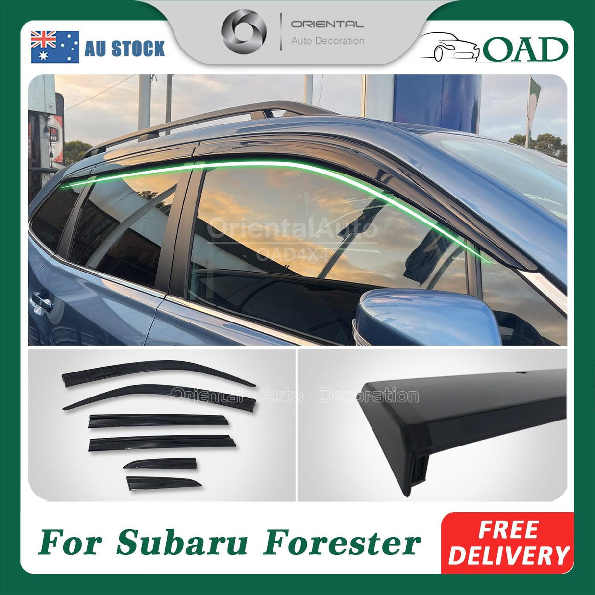 Injection Weather Shields for Subaru Forester S5 2018-2025 6PCS