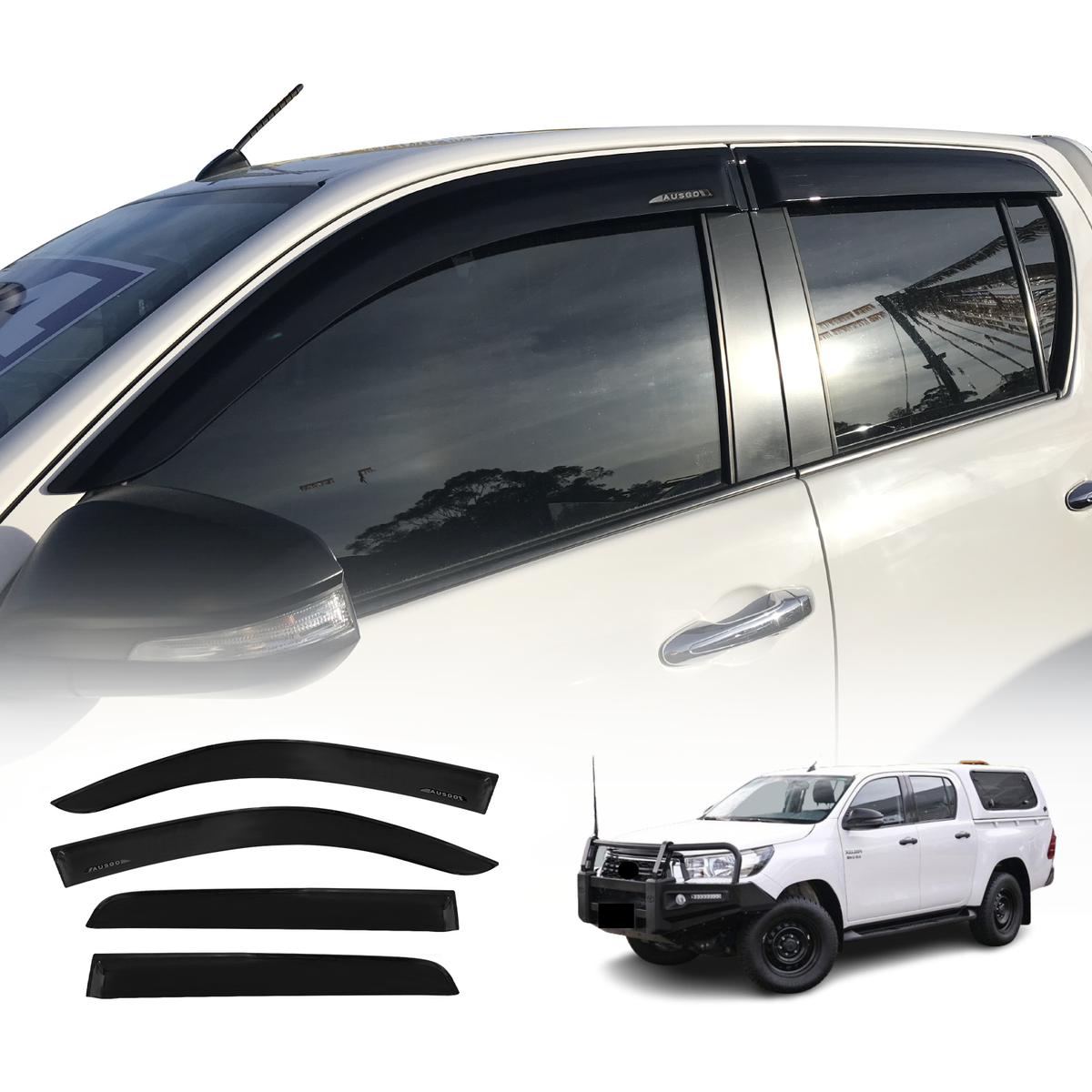 Injection Weather Shields for Toyota Hilux Dual Cab 2015-2025