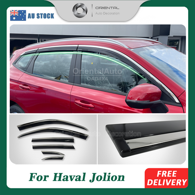 Injection 6pcs Stainless Weathershields For Haval Jolion 2021+ Weather Shields Window Visors