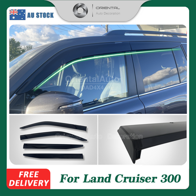 Injection Weathershields for Toyota Land Cruiser 300 Landcruiser 300 LC300 2021+ Weather Shields Window Visor