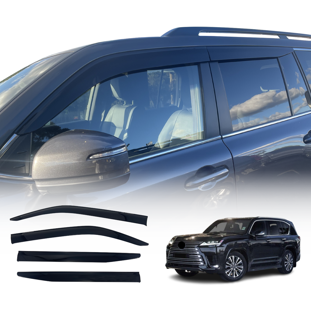 Injection Weather Shields for LEXUS LX500D LX600 2021-Onwards