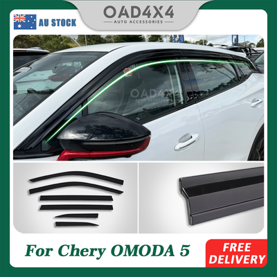 Injection 6pcs Weather Shields for Chery Omoda 5 2023+ Weathershields Window Visors Weather Shield