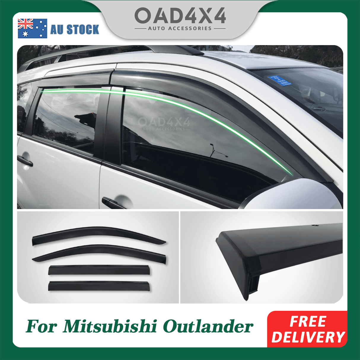 Injection Weather Shields for Mitsubishi Outlander 2006-2012