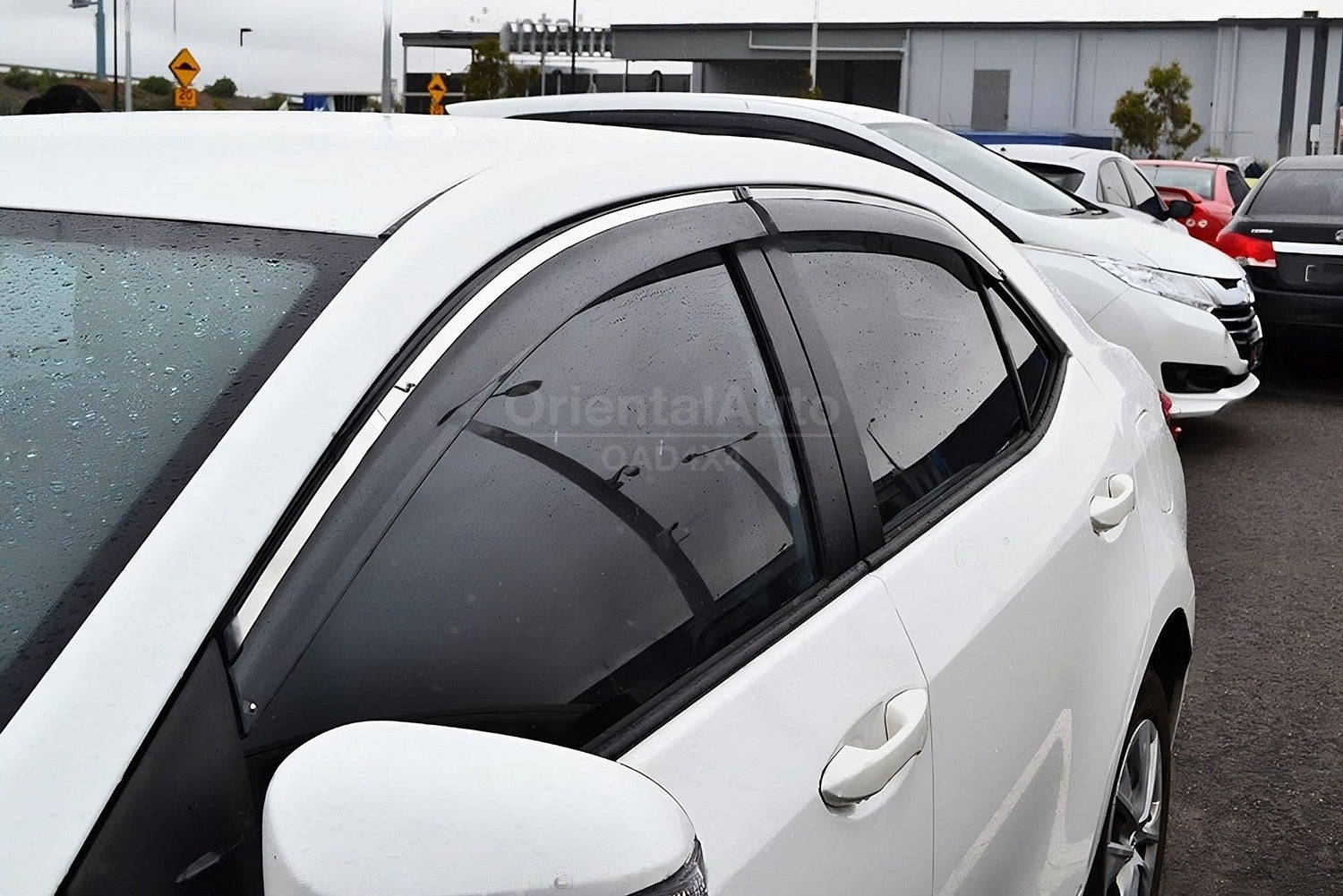 Stainless Edge Weather Shields for Toyota Corolla Sedan 2013-2019
