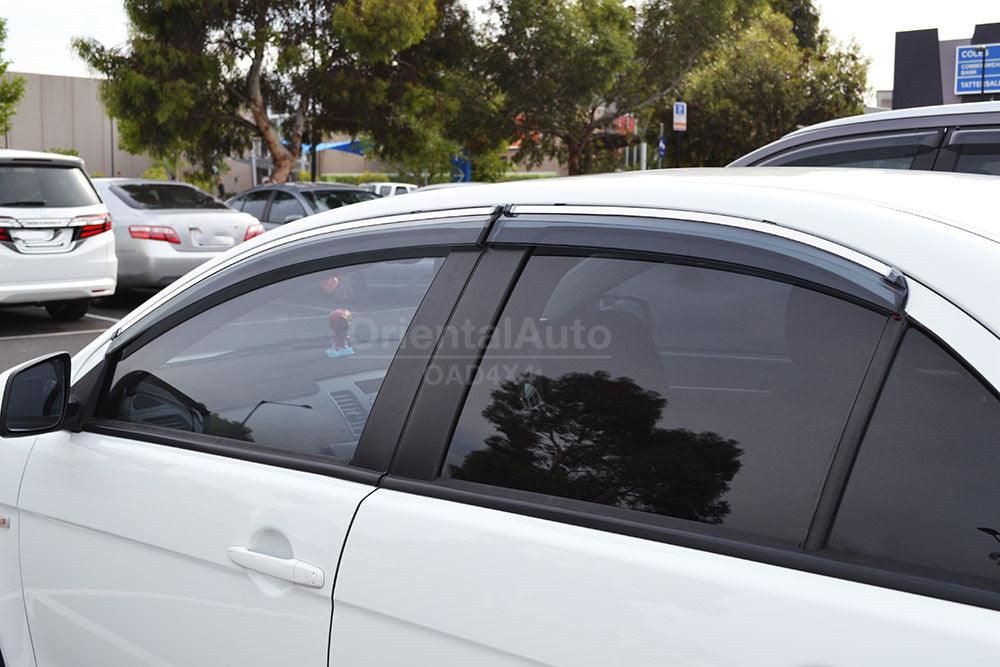 Chrome Edge Weather Shields for Mitsubishi Lancer CJ CF 2007-2017