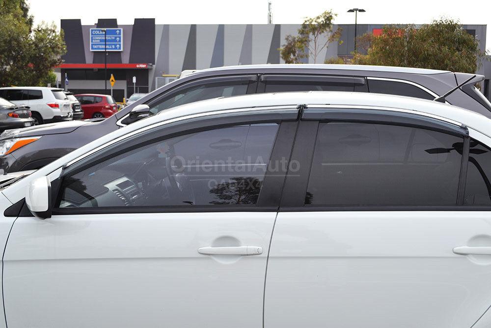 Chrome Edge Weather Shields for Mitsubishi Lancer CJ CF 2007-2017