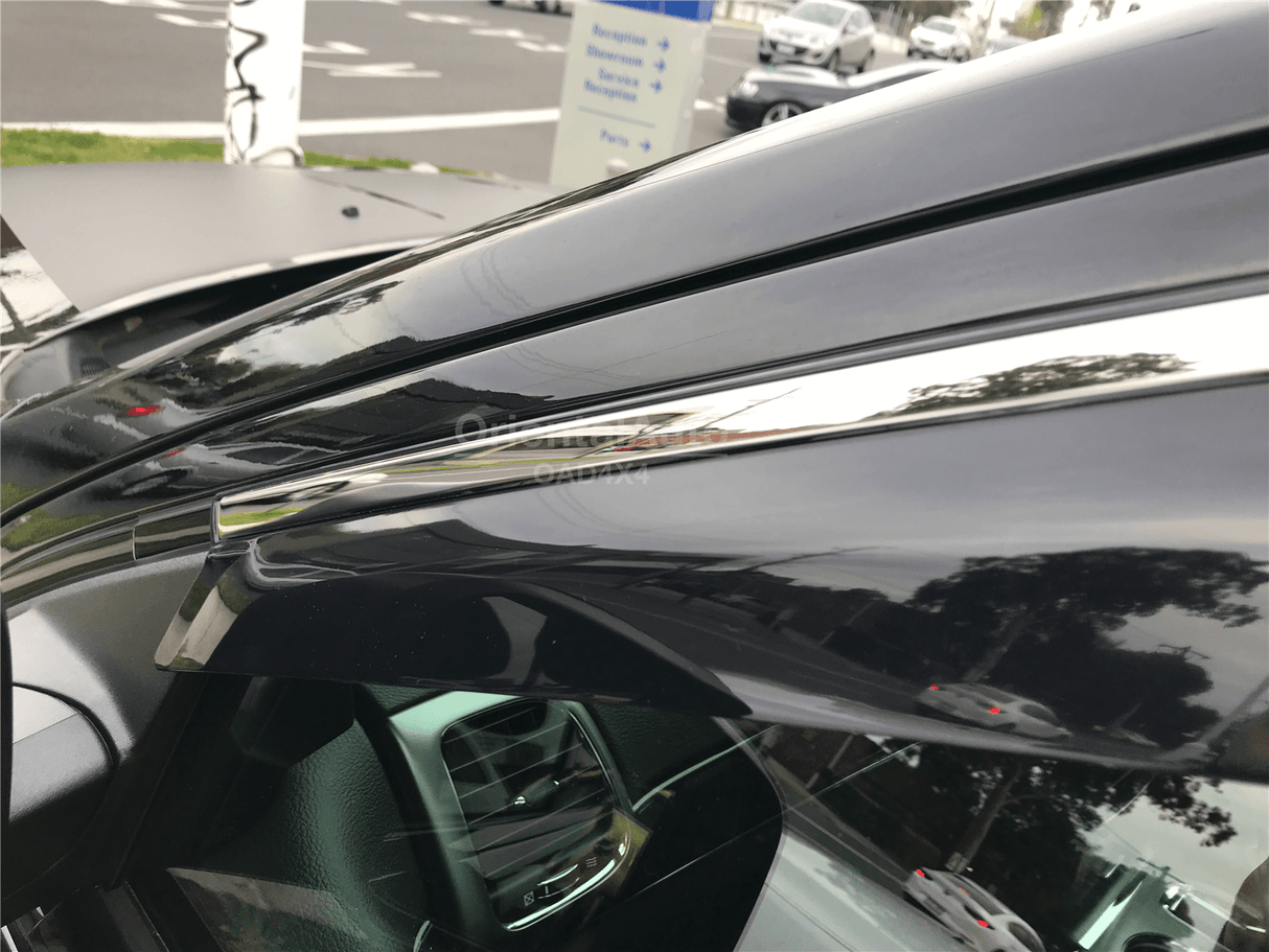 Stainless Edge Weather Shields for Jeep Grand Cherokee WK/WK2 2010-2021
