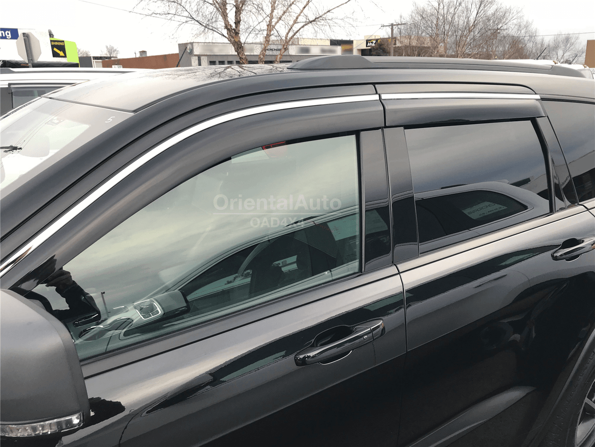 Stainless Edge Weather Shields for Jeep Grand Cherokee WK/WK2 2010-2021