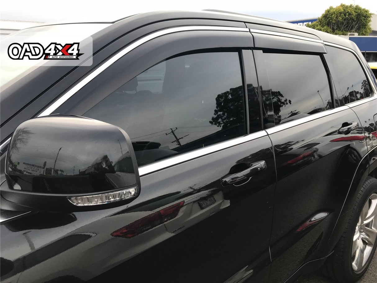 Stainless Edge Weather Shields for Jeep Grand Cherokee WK/WK2 2010-2021