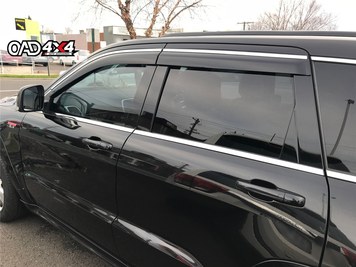 Stainless Edge Weather Shields for Jeep Grand Cherokee WK/WK2 2010-2021