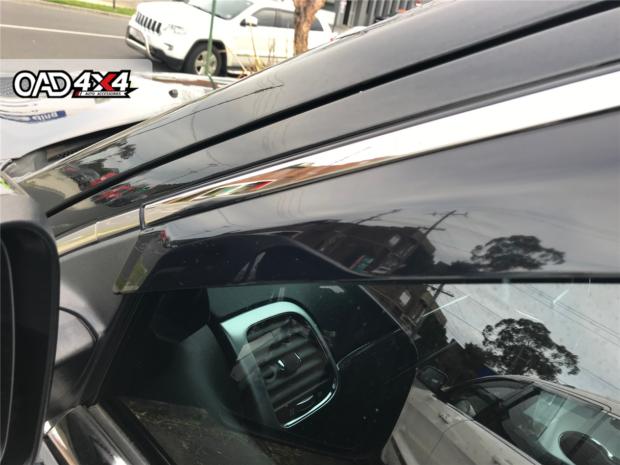 Stainless Edge Weather Shields for Jeep Grand Cherokee WK/WK2 2010-2021