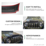 Bonnet Protector & Widened Luxury Weathershield for Jeep Wrangler JL Series 2018-Onwards 6PCS