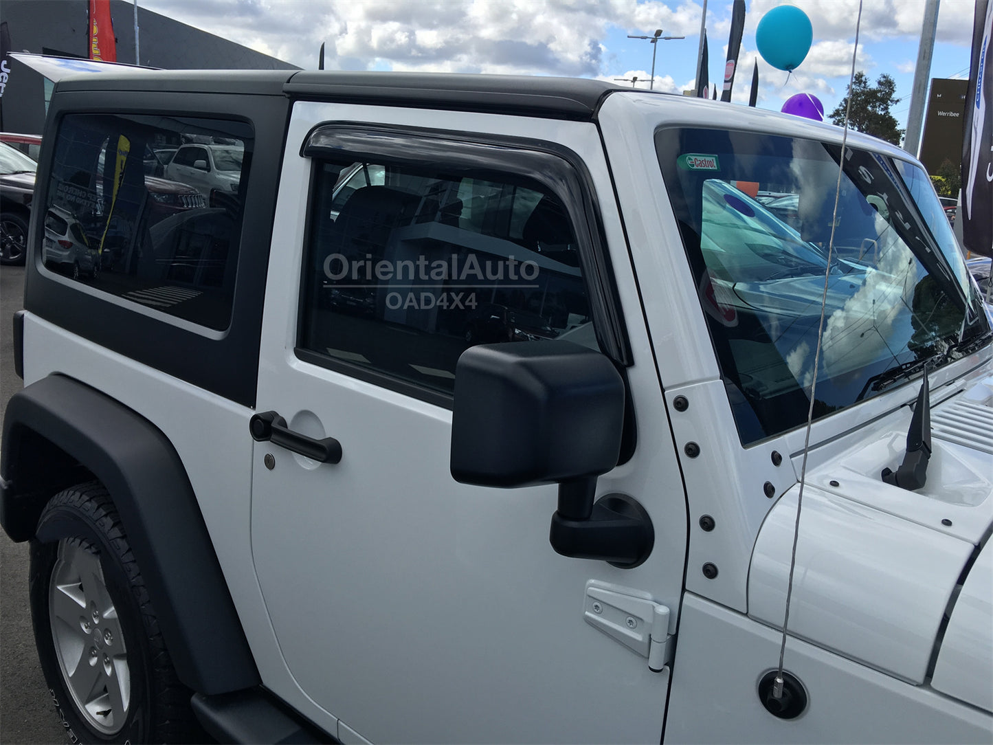 Luxury Weathershields Weather Shields Window Visor For Jeep Wrangler JK 2D 2007-2018 2pcs