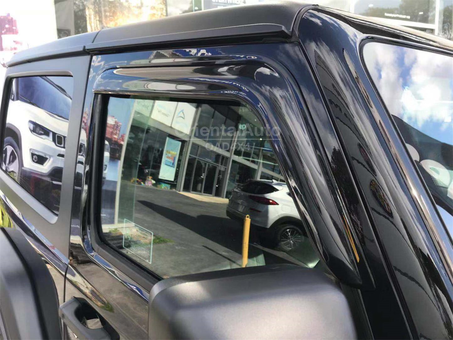 Luxury Weathershields & 3D TPE Cargo Mat for Jeep Wrangler 2Door JL 2018-Onwards Weather Shields Window Visor Boot Mat