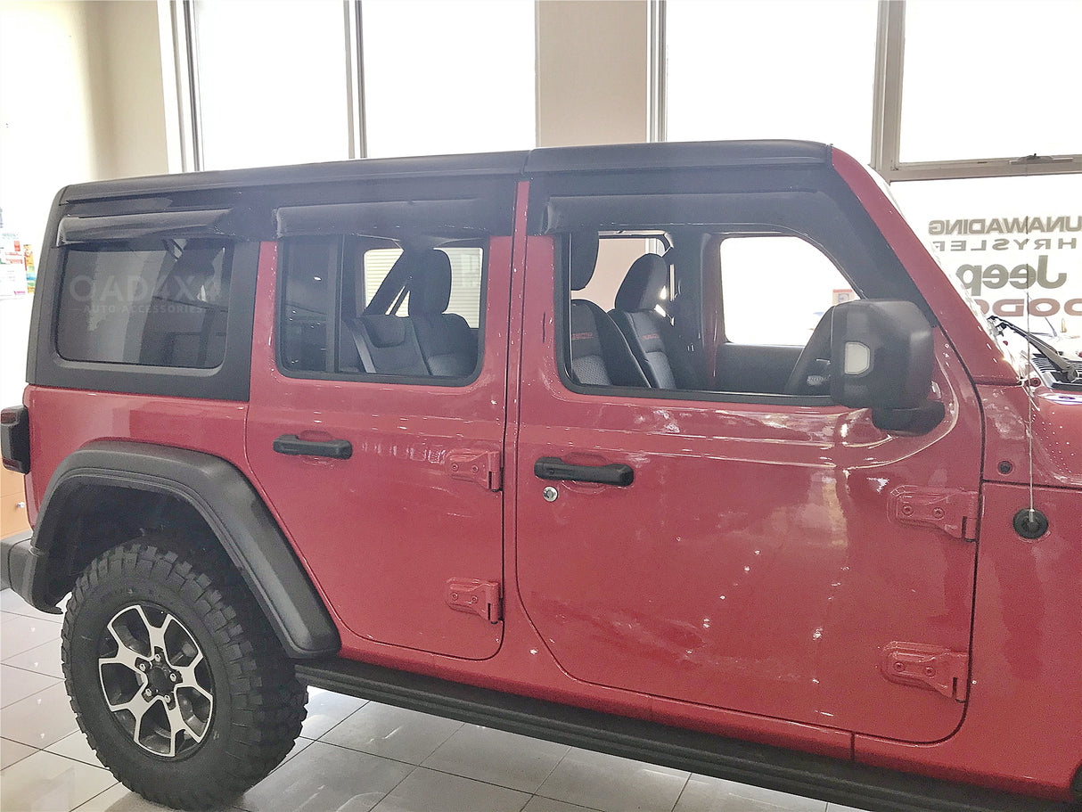 Bonnet Protector & Widened Luxury Weathershield for Jeep Wrangler JL Series 2018-Onwards 6PCS