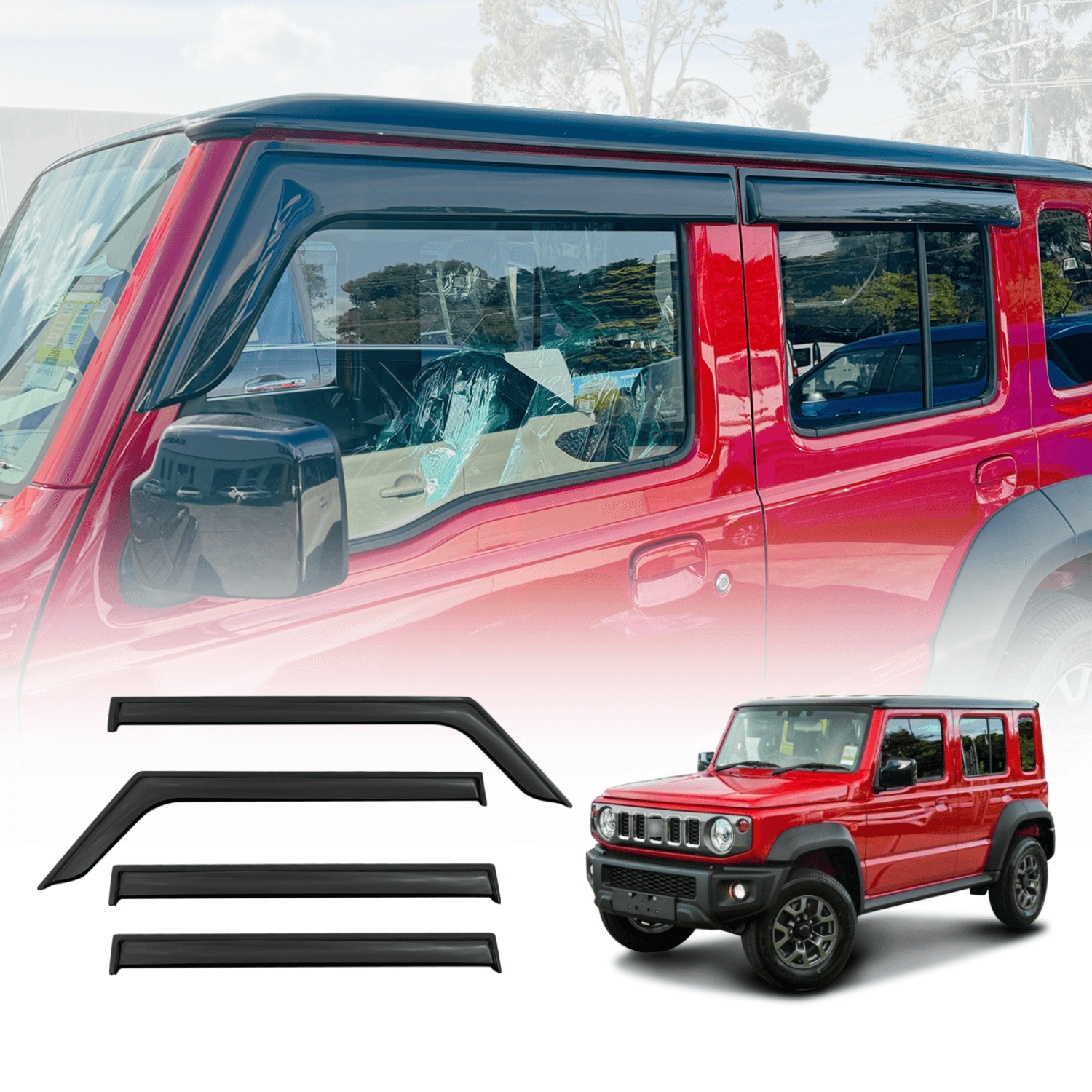 In Stock Car Weathershield Window Visor For Suzuki Jimny 2019 Jb64 Jb74 - Buy Wi - Foto 2