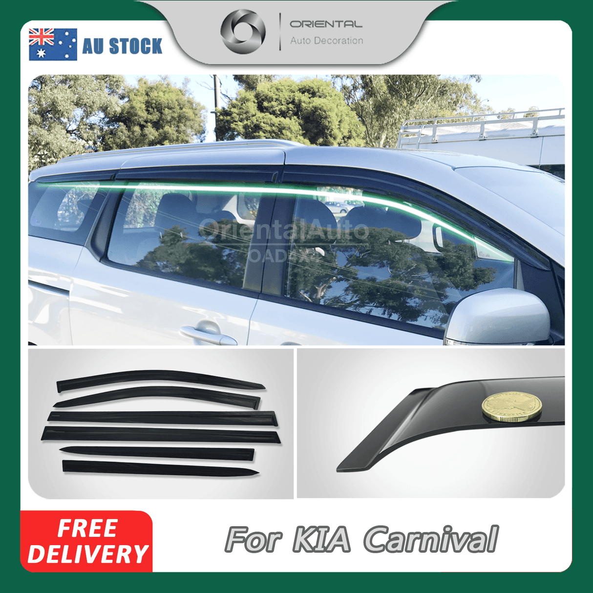 Weather Shields for KIA Carnival 2014-2020 6PCS
