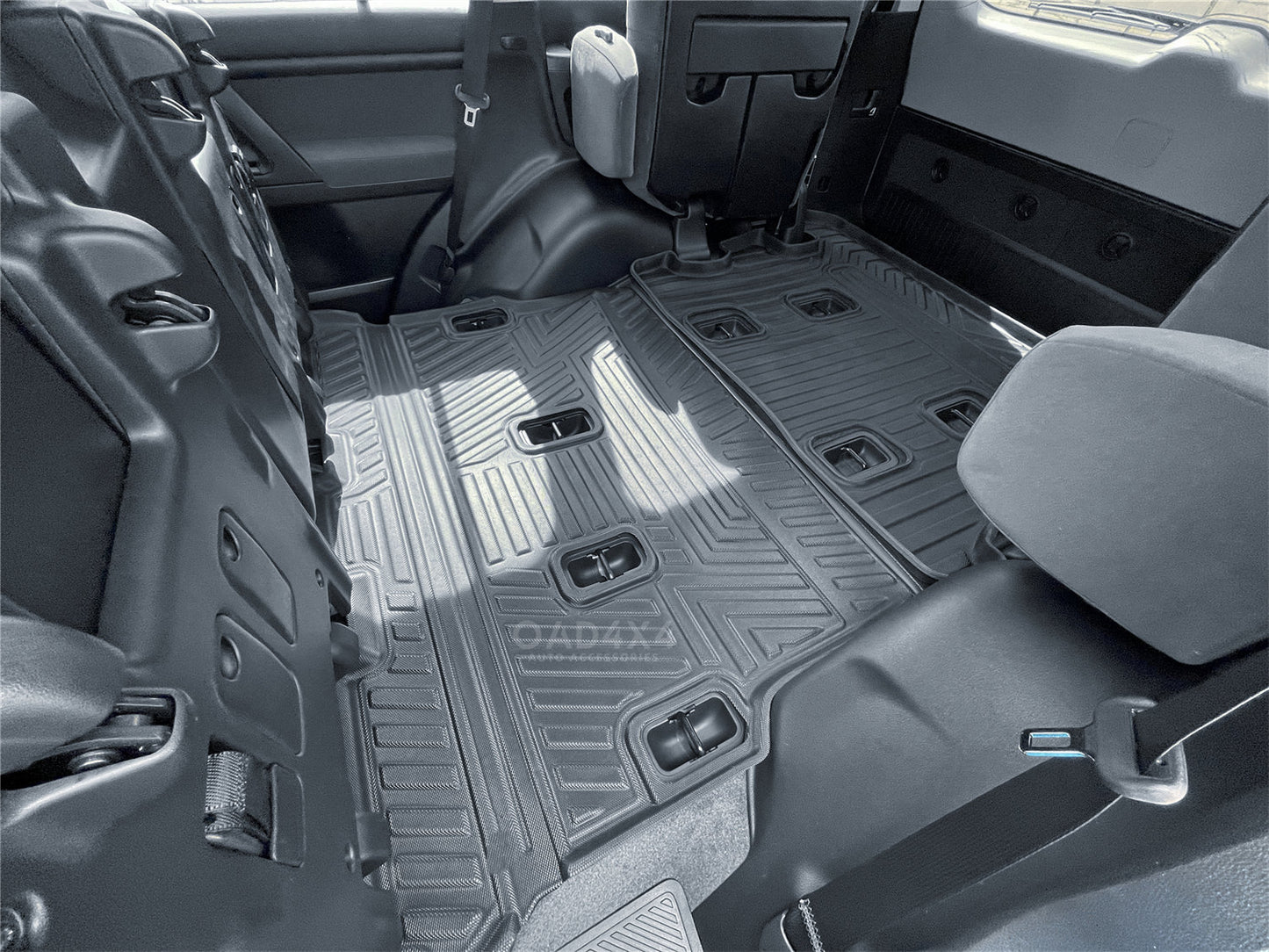 3 Rows Floor Mats & 3D Cargo Mat Boot Mat for Toyota Landcruiser 200 GXL 2012-2021 Tailored TPE 5D Door Sill Covered Floor Mat Liner for Land Cruiser 200 LC200