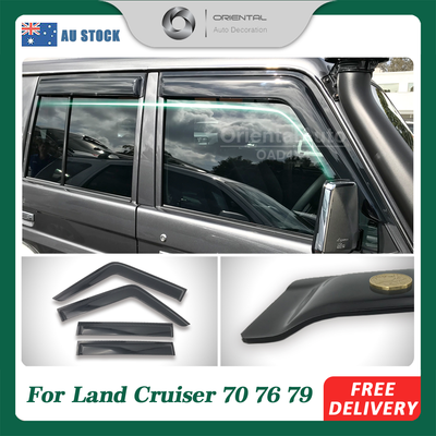 Luxury Weathershields Weather Shields Window Visor For Toyota Land Cruiser LandCruiser 70 76 79 LC70 LC76 LC79 2007-Onwards